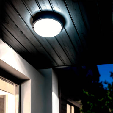 Image of Hublot Round 25W LED Outdoor Flush Ceiling Light IP65