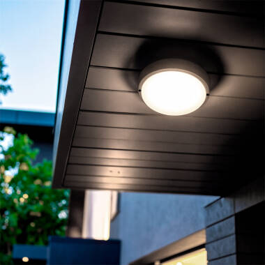 Image of Hublot Round 25W LED Outdoor Flush Ceiling Light IP65