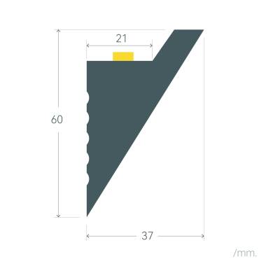 Image of Lighting Coving for LED Strip Diagonal