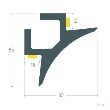 Image of Lighting Coving for LED Strip Double Arch