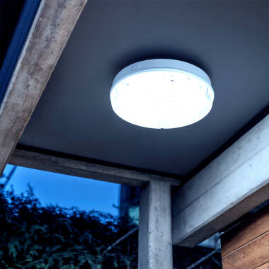 Round 24W Hublot Outdoor LED Bulkhead with Non Permanent Emergency Light IP65