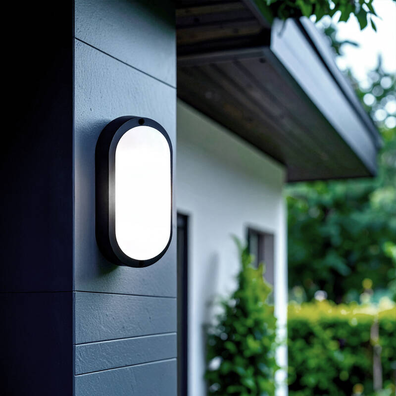 Image of Hublot Oval 25W LED Outdoor Flush Ceiling Light