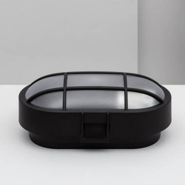 Image of Hublot Grid Oval LED Outdoor Flush Ceiling Light IP44