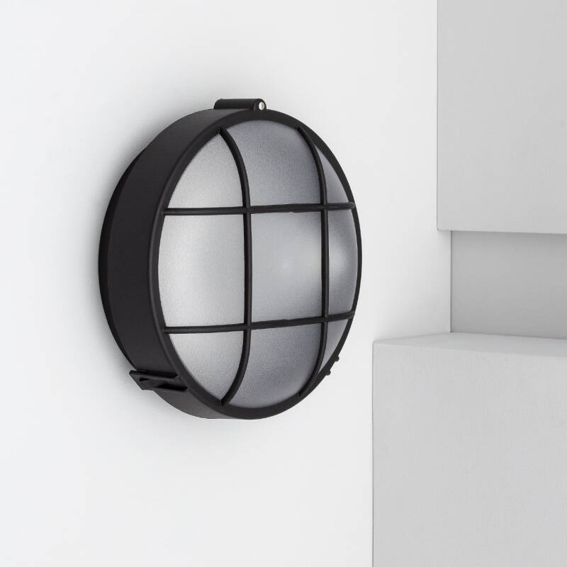 Image of Hublot Grid Round LED Outdoor Flush Ceiling Light