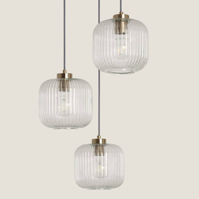 Image of Edit Wilde 3 Light Glass Cluster Ceiling Pendant