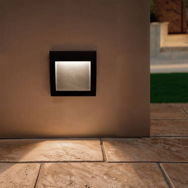 Edit Natt 4W LED Outdoor Square Recessed Wall Light