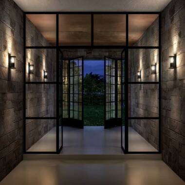 Image of Lucide Claire Half Lantern Outdoor Wall Light with PIR Sensor