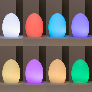 Image of Muna Portable Outdoor RGB LED Table Lamp with Rechargeable Battery