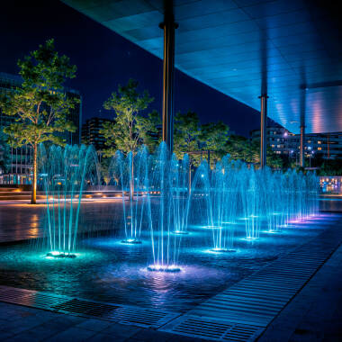 Image of Edit 15W 24V Submersible Colour Changing LED Surface Garden Spotlight IP68