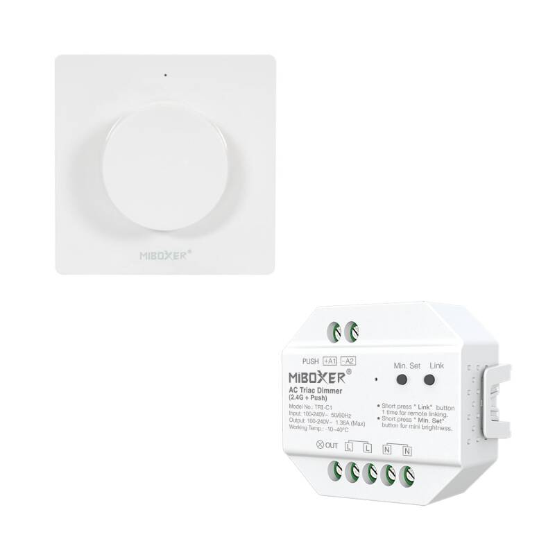 Image of TRIAC LED Dimmer with MiBoxer RF Monochrome Controller