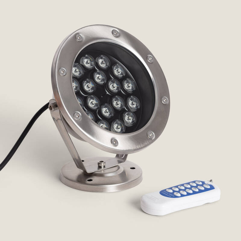 Image of Edit 18W 12V Submersible Colour Changing LED Surface Garden Spotlight