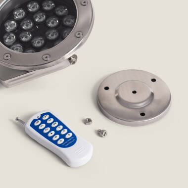 Image of Edit 18W 12V Submersible Colour Changing LED Surface Garden Spotlight