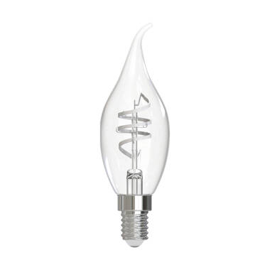 Dar 4.6W Warm White Dimmable LED Decorative Filament Bent Tip Candle Bulb - Small Screw Cap