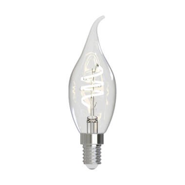 Image of Dar 4.6W Warm White Dimmable LED Decorative Filament Bent Tip Candle Bulb - Small Screw Cap