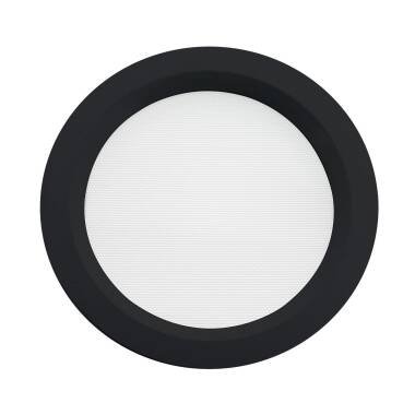 Image of Aero LED IP44 Black Round Downlight Ø200mm Cut Out Microprismatic