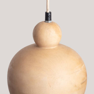 Image of Iluzzia Akesh II Wood Ceiling Pendant Light