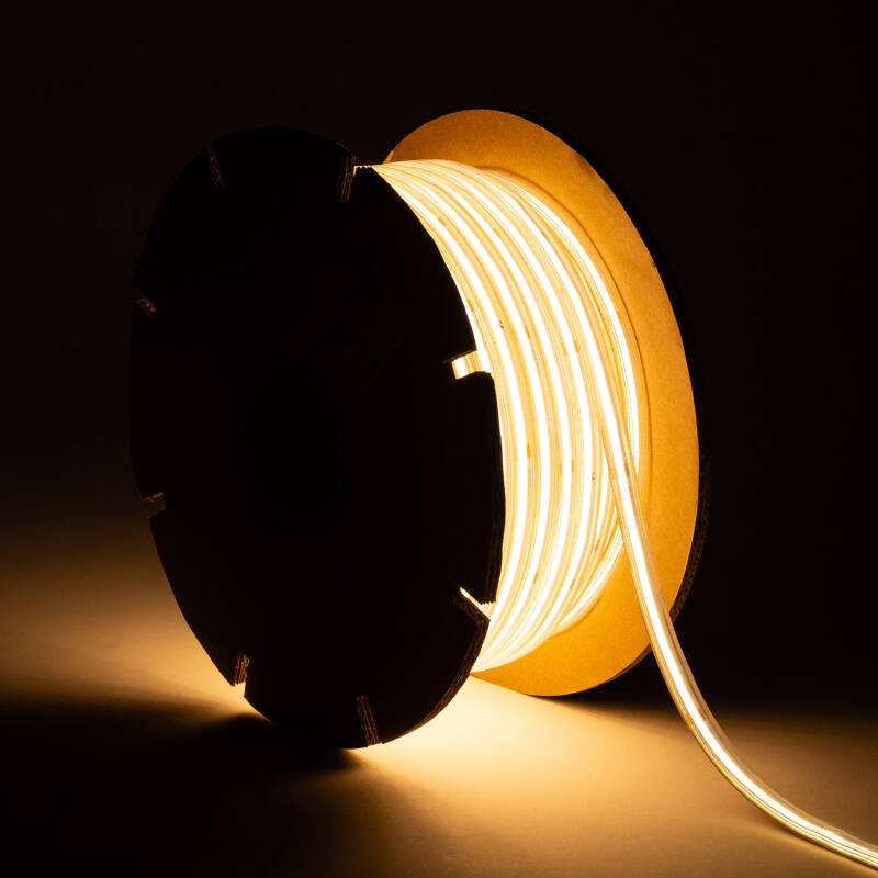 Image of 50M IP65 220V Silicone Flex Dimmable Cool White 4000K COB LED Strip Kit