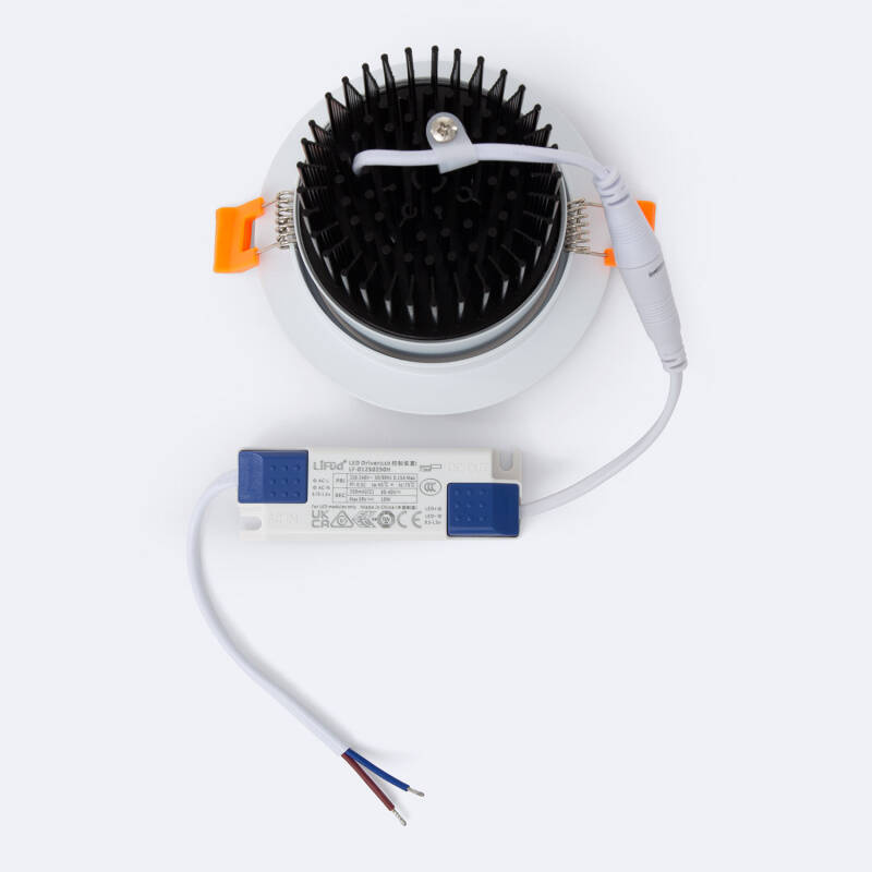 Image of Round 12W COB LED Adjustable Downlight Cutout 90mm