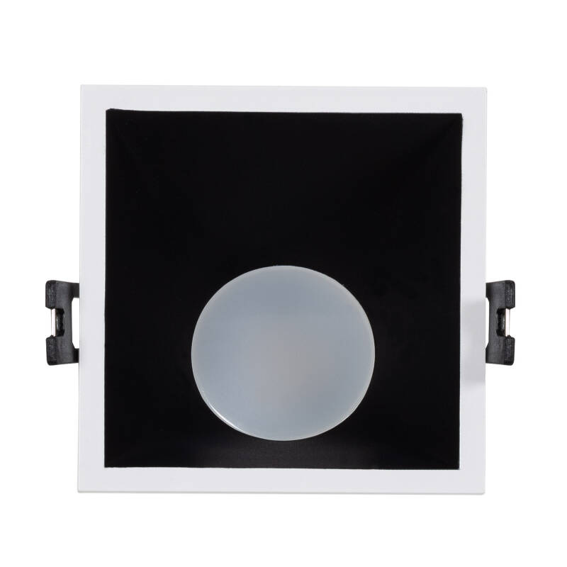 Image of Square Low UGR Downlight 45º Cutout 85x85mm with 6W LED Bulb - GU10