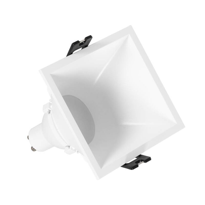 Image of Square Low UGR Downlight 45º Cutout 85x85mm with 6W LED Bulb - GU10