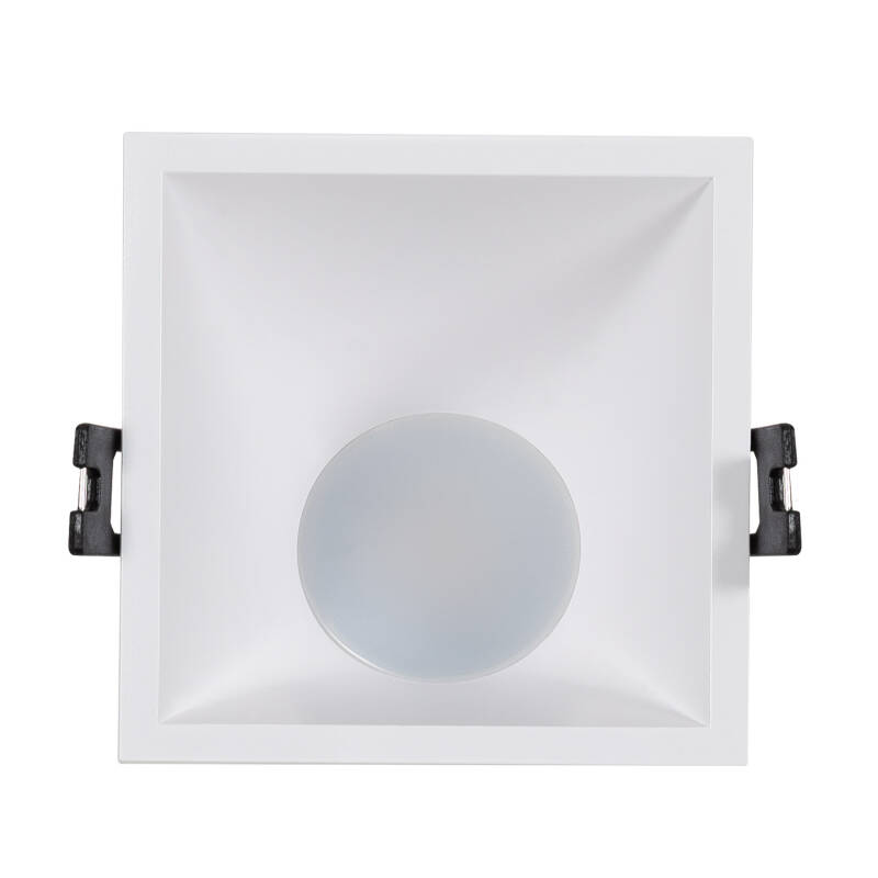 Image of Square Low UGR Downlight 45º Cutout 85x85mm with 6W LED Bulb - GU10