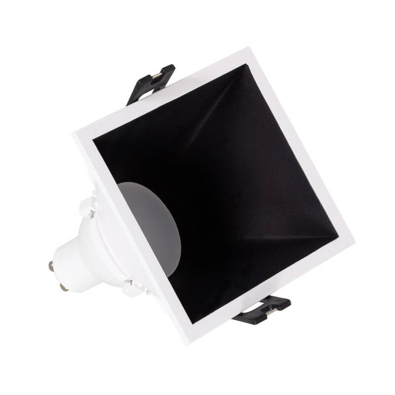 Image of Square Low UGR Downlight 45º Cutout 85x85mm with 6W LED Bulb - GU10