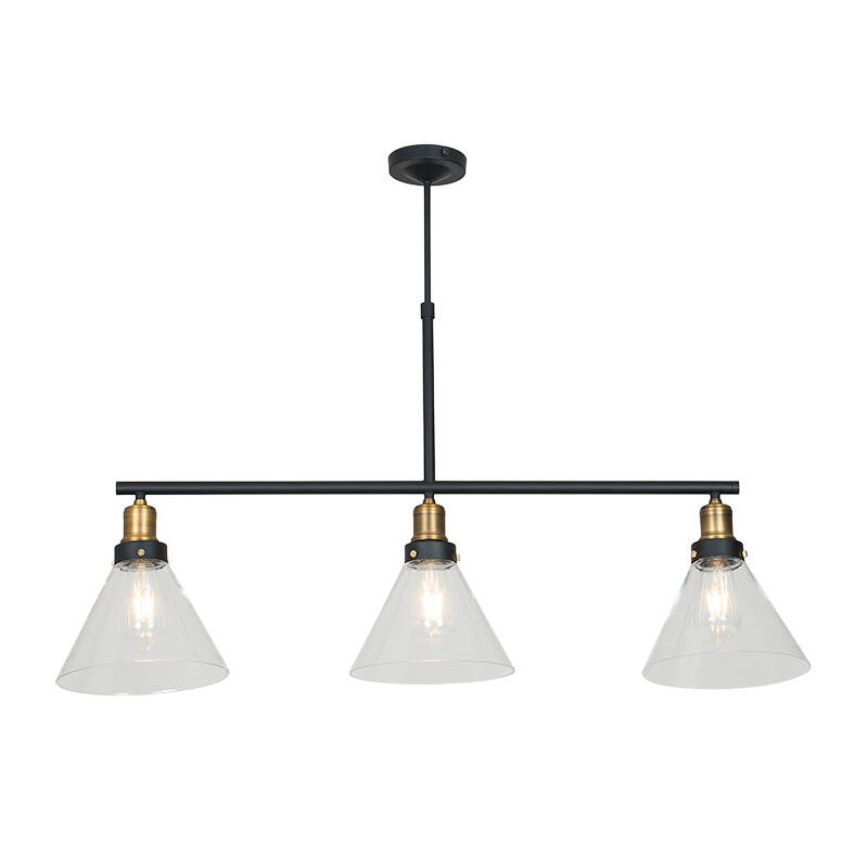 Image of Edit Factory Glass 3 Light Bar Ceiling Pendant