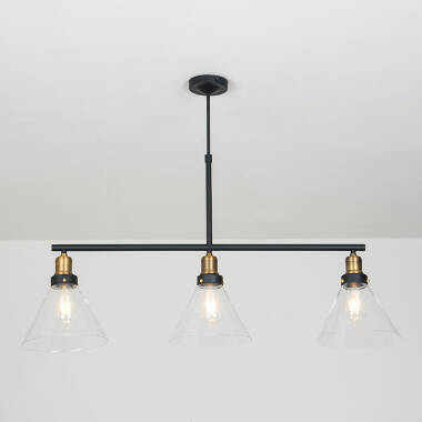 Image of Edit Factory Glass 3 Light Bar Ceiling Pendant