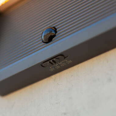 Image of Lutec Linko Solar LED Outdoor Flush Wall Light with PIR Sensor