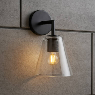 Westport Knurl Glass Wall Light