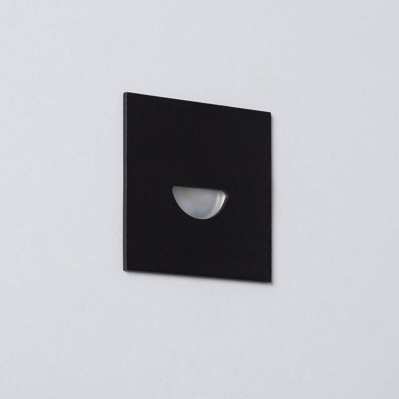 Image of Edit 2W Guell Outdoor Recessed Square LED Wall Light