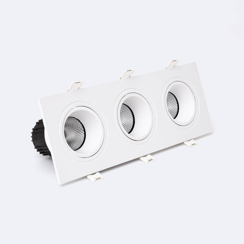 Image of Trio Square Tilting LED Downlight 75x235mm