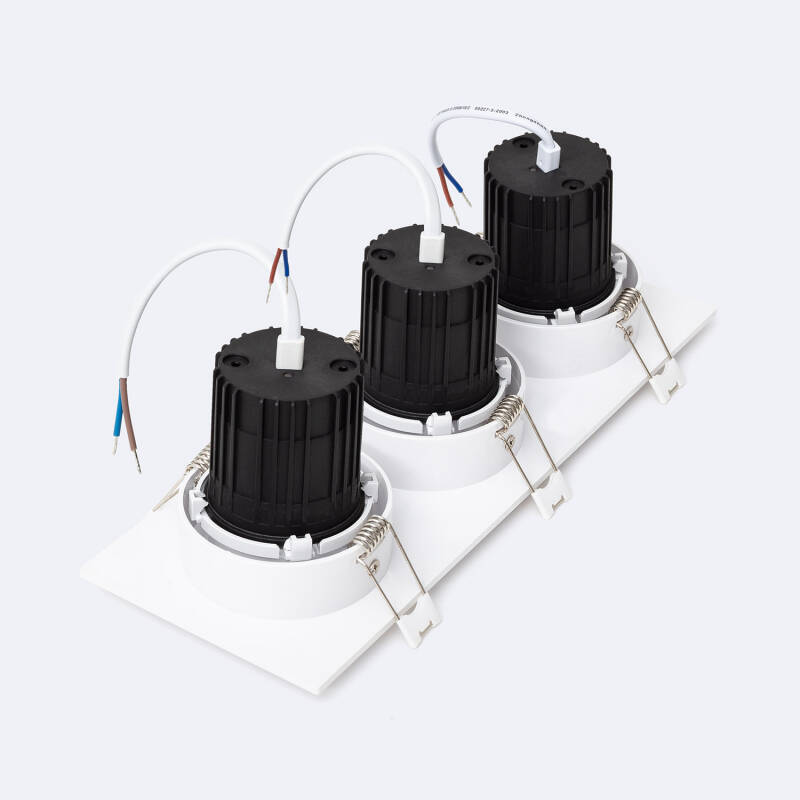 Image of Trio Square Tilting LED Downlight 75x235mm