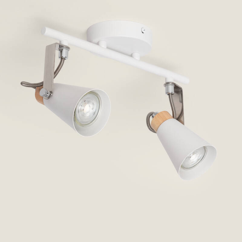 Image of Edit Mara 2 Light Adjustable Ceiling Spotlight Bar