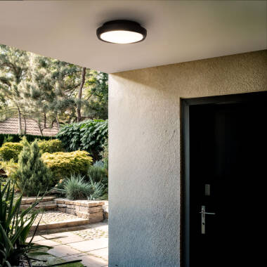 Image of Curio 300 Round LED Outdoor Flush Ceiling Light