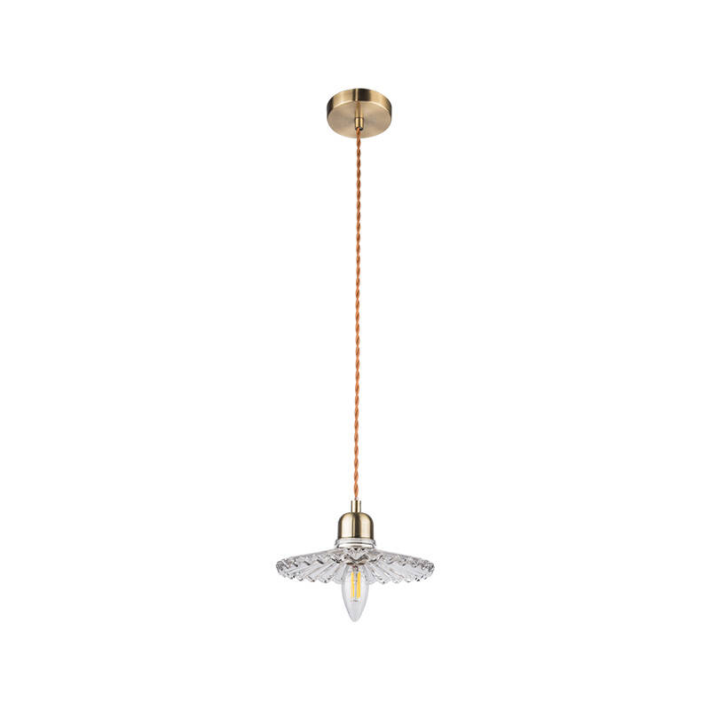 Image of Wisteria Notting Clear Glass Ceiling Pendant Light