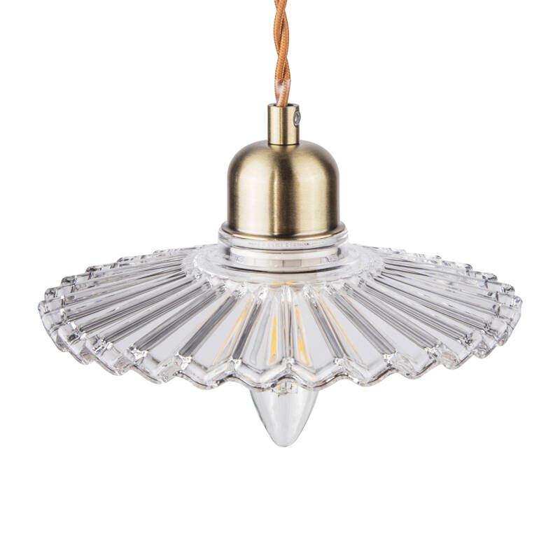 Image of Wisteria Notting Clear Glass Ceiling Pendant Light