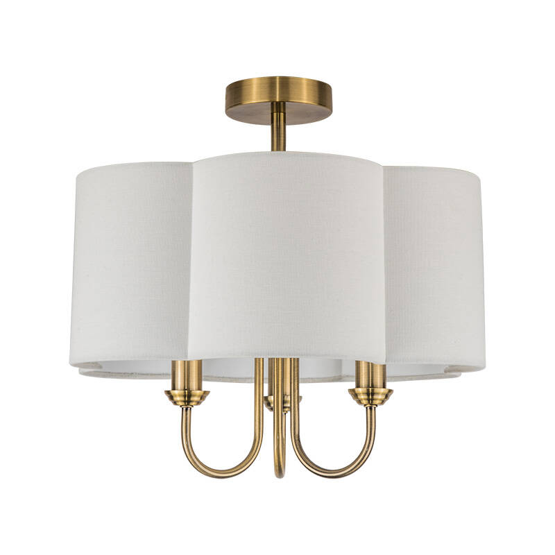 Image of Wisteria Bridge 3 Arm Semi-Flush Ceiling Light