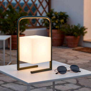 Image of Edit Mkono Cube USB Rechargeable LED Outdoor Table Lamp