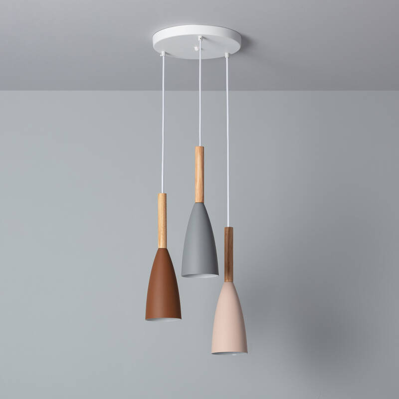 Image of Edit Rain 3 Light Cluster Ceiling Pendant - Multi