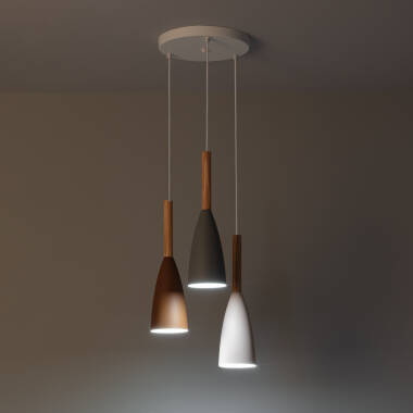 Image of Edit Rain 3 Light Cluster Ceiling Pendant - Multi