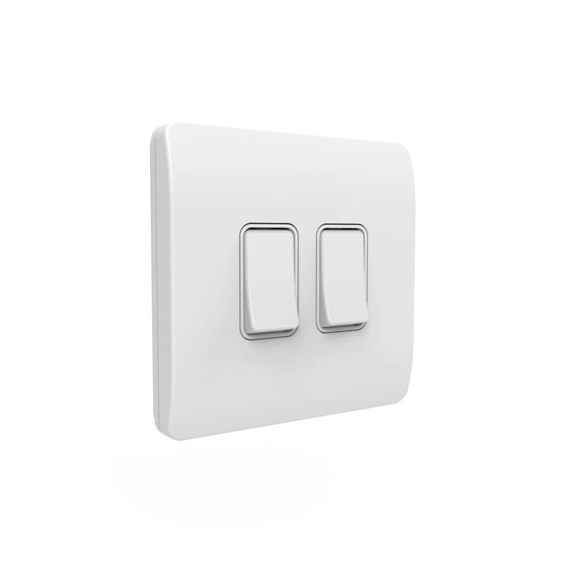 Image of Kinetic 2 Gang Switch Frame For Slim Grid