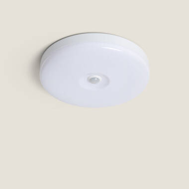 12W Round LED Flush Ceiling Light D216 mm with PIR Motion Sensor & Twilight Sensor