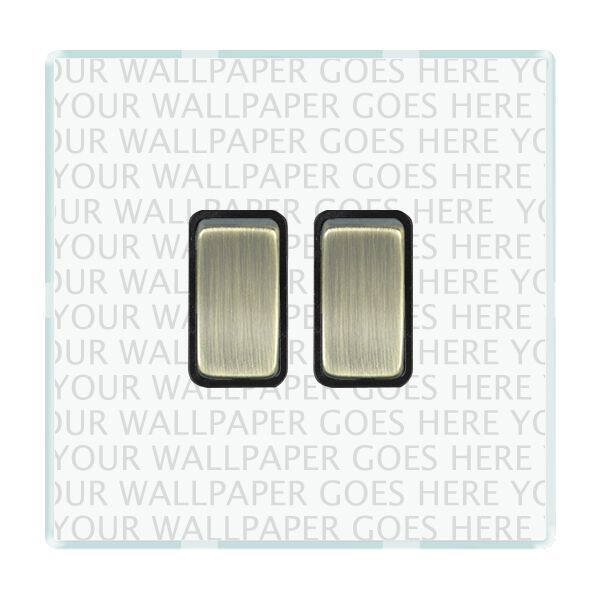 Image of Wisteria Perception Clear Perspex 4 Gang 2 Way Rocker Switch