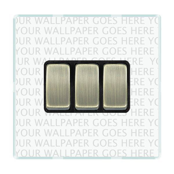 Image of Wisteria Perception Clear Perspex 4 Gang 2 Way Rocker Switch