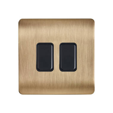 Kinetic 2 Gang Switch Frame Front