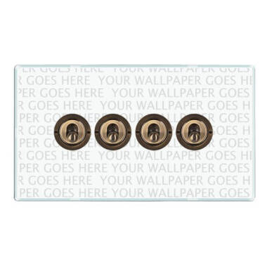 Wisteria Perception Clear Perspex 4 Gang 2 Way Toggle Switch