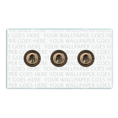 Wisteria Perception Clear Perspex 4 Gang 2 Way Toggle Switch