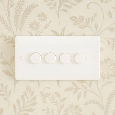 Envirolight Verve 4 Gang LED Rotary Dimmer Switch