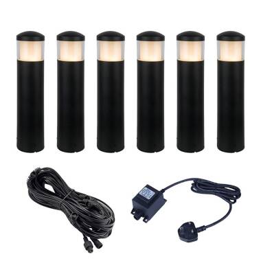 Easyfit 12V Garden Lights - Long LED Outdoor Bollard Light Kit - 6 Lights